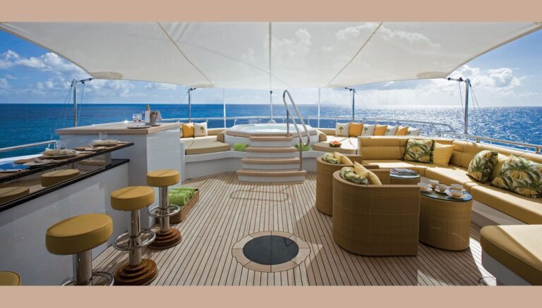 Expansive Sun Deck With Jacuzzi, Bar And Seating Areas