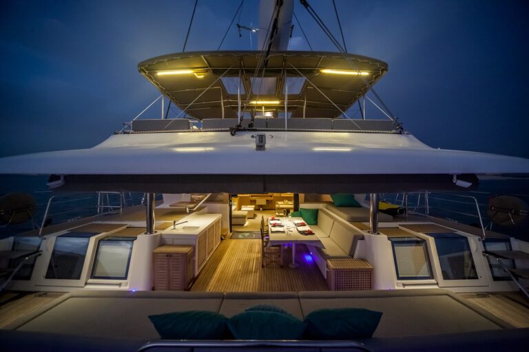 Exterior Deck Areas In The Evening