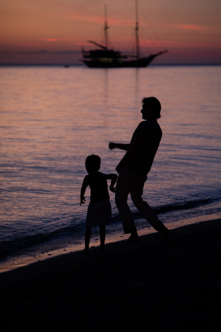 Family Fun At Sunset