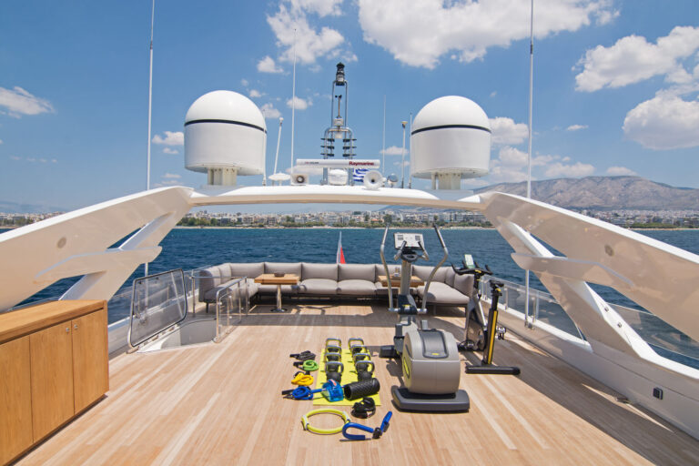 Flybridge Gym Equipment On Yacht