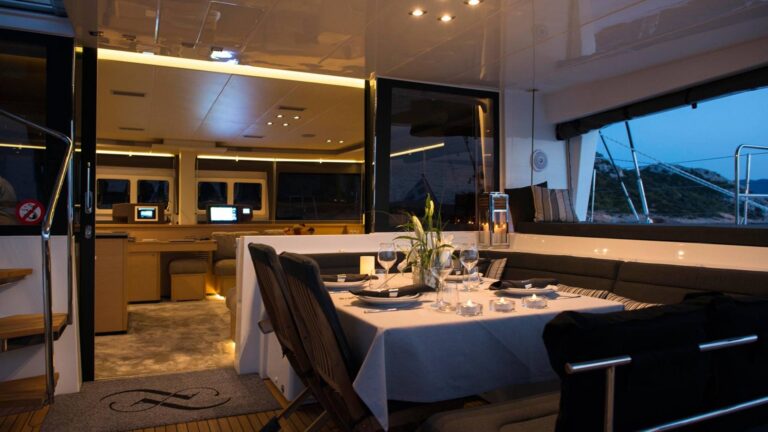 Formal Dining Set Up In The Evening