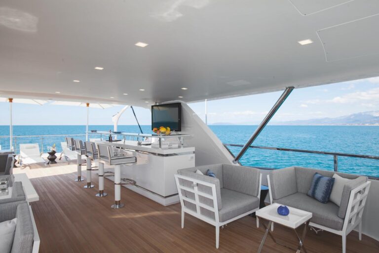 Fully Equipped Drinks Bar On The Sun Deck