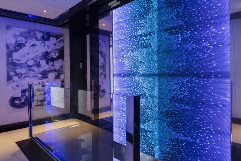Glass Wall - Stairwell Detail With Different Colour