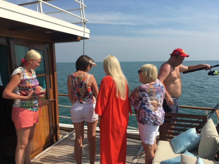 Gathering on deck