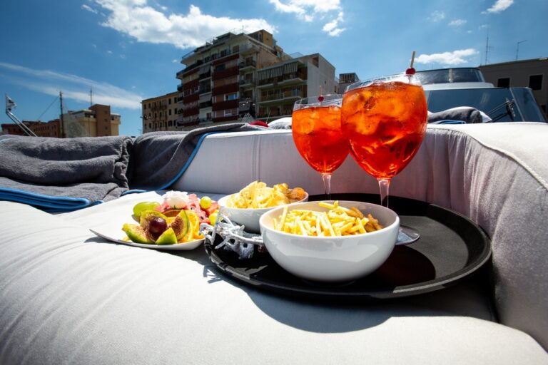 Light Refreshments On Board Of The Yacht