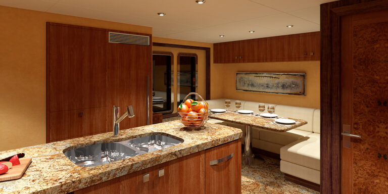luxury yacht Ocean Alexander 120 Galley