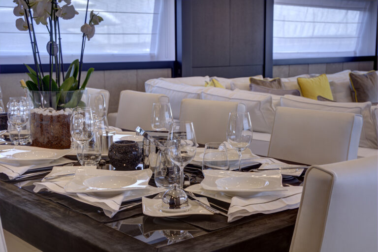 Main Saloon - Elegant Dining Set Up