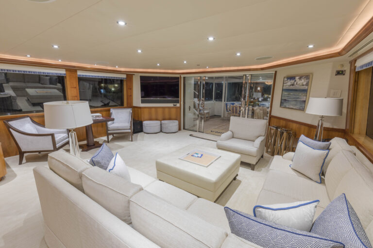 Main Saloon Looking Out On The Aft Deck