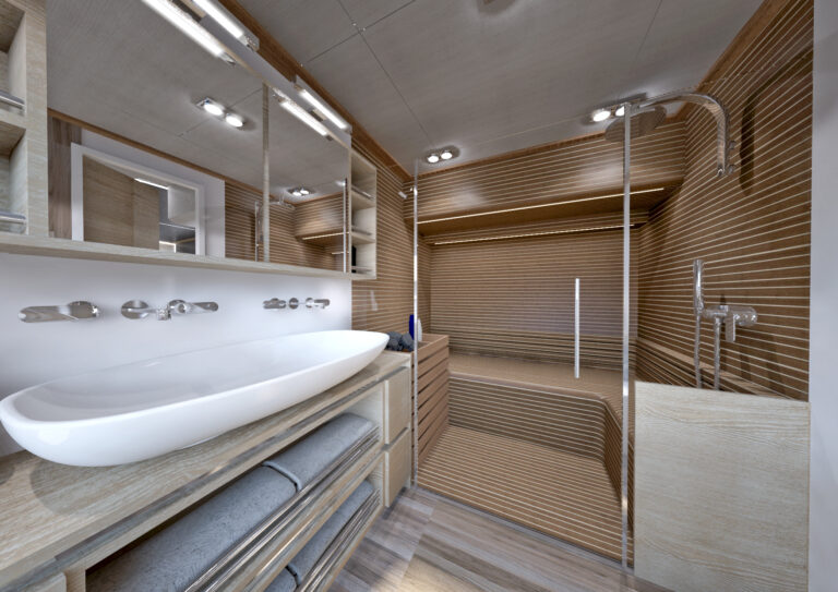 Master Bathroom With Sauna