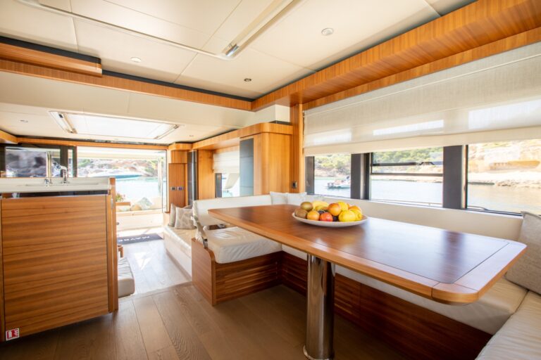 Interior dining and salon aft