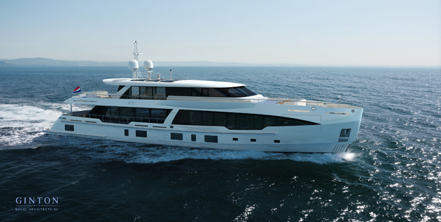 Motor Yacht M55 With Naval Architecture By Ginton
