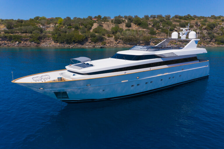 Motor Yacht Shooting Star At Anchor