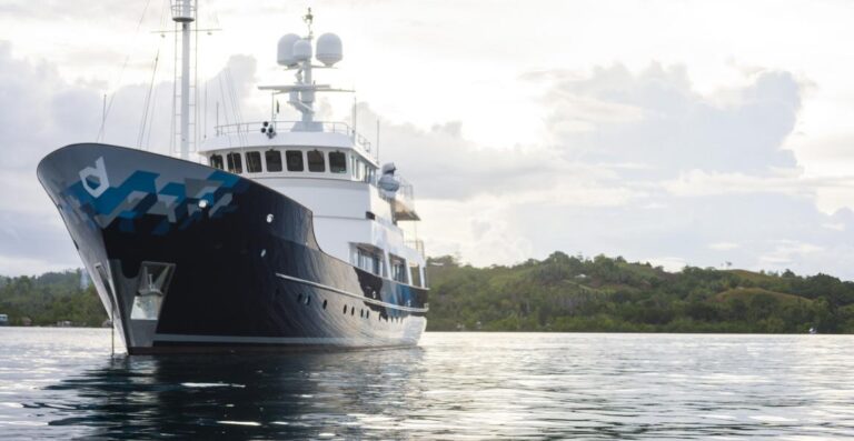 Profile Of The Yacht On Water