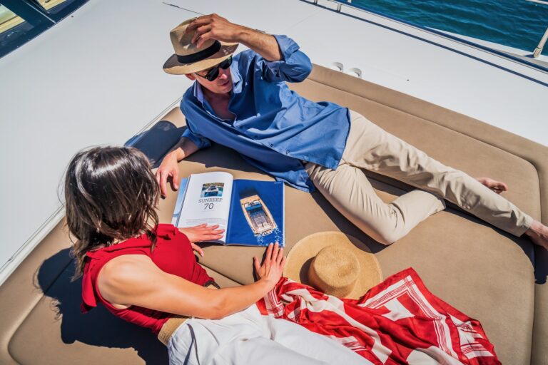 Relaxing On Board Sunreef 70 Yacht