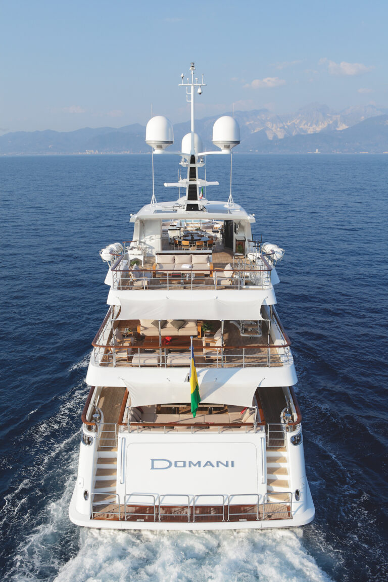 Running Aft View Of Transom And Aft Decks