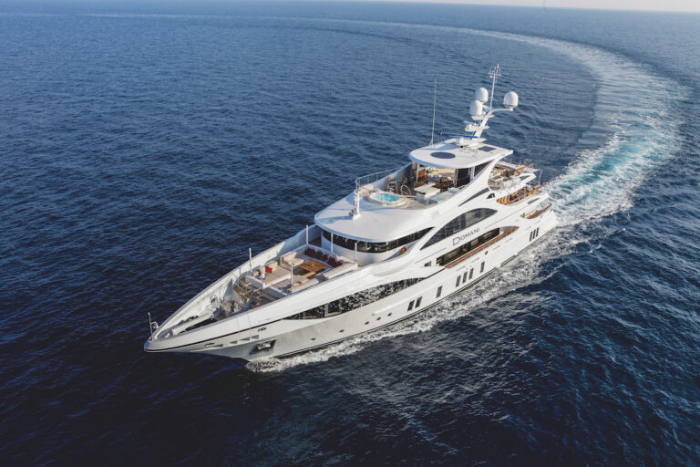 Running Semiprofile View Of DOMANI Yaht By BENETTI 45m