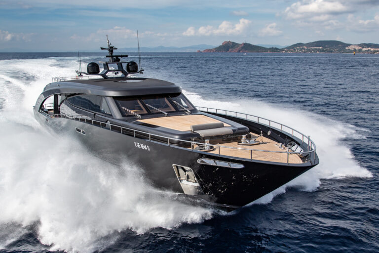 Running Shot Of The Yacht