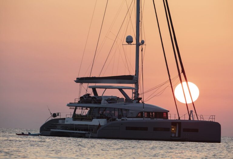Catamaran Babac At Sunset
