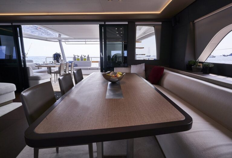 Looking aft in the salon