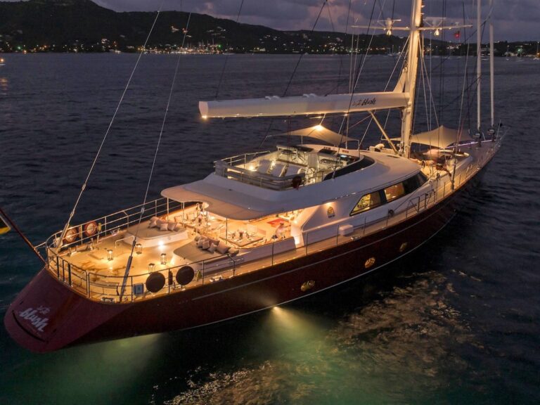 Sailing Yacht BLUSH At Night