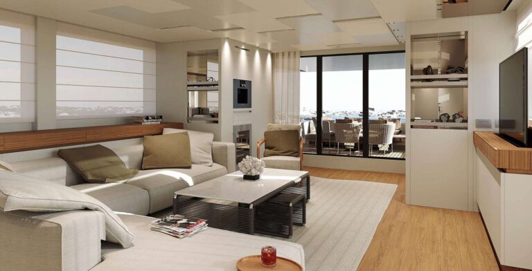 Saloon Looking Out Onto The Aft Deck