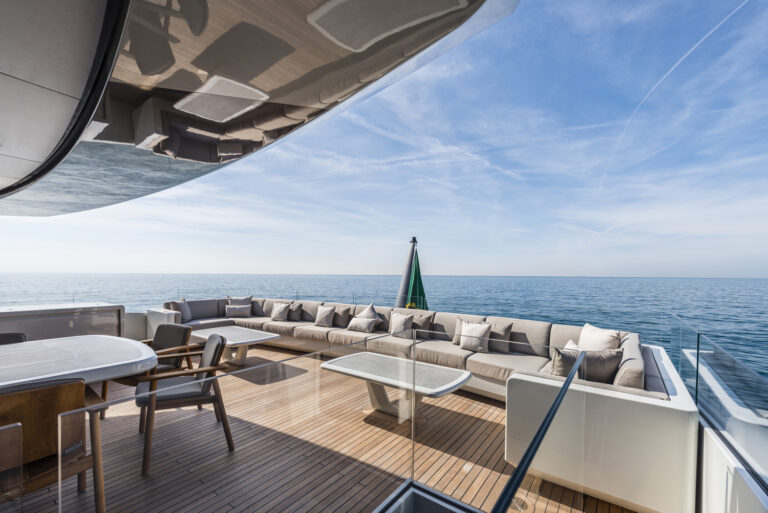 Spacious Dining And Seating Area On The Upper Deck