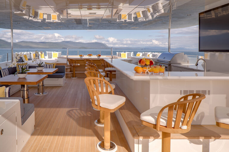 Sun Deck With A Bar, Seating Area And Jacuzzi