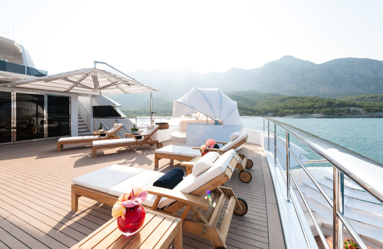 Sun Loungers On The Sun Deck