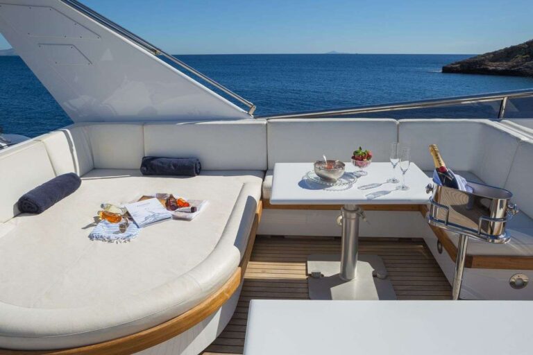 Sunbathing And Seating Area On The Flybridge