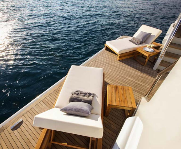 Sunbathing On Swim Platform