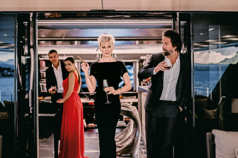Superyacht Lifestyle In The Evening