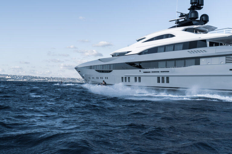 Superyacht With Jetskis