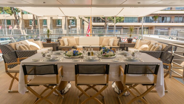 Table Laid For Alfresco Dining