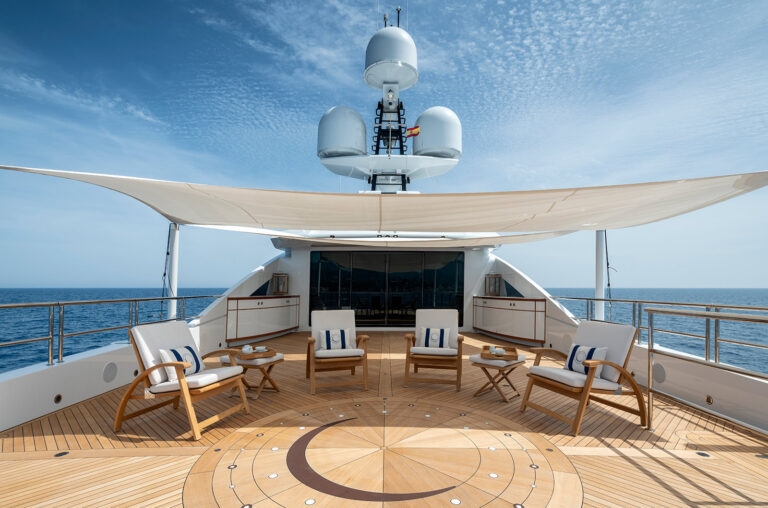 Top Deck Seating With The Moon Design On Deck