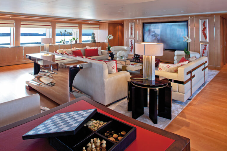 Upper Saloon With Games Table Seating And Coffee Table