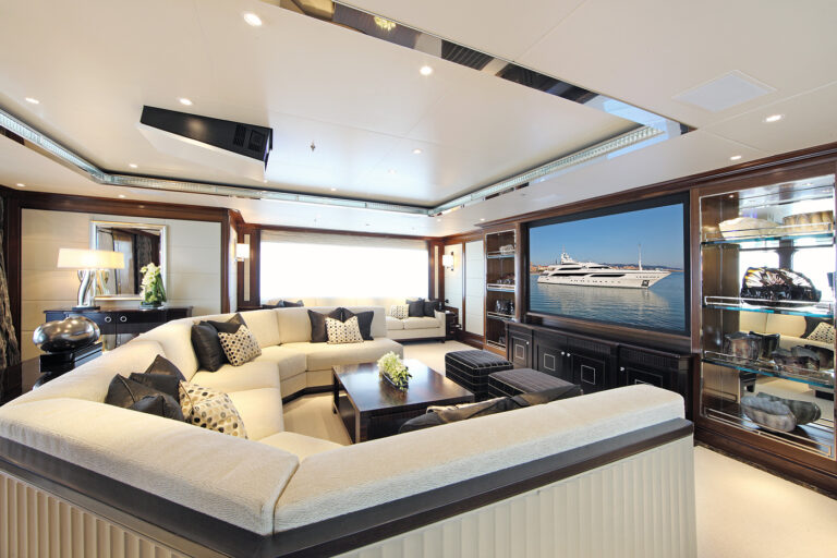 Ushaped Sofa And Large Tv Screen