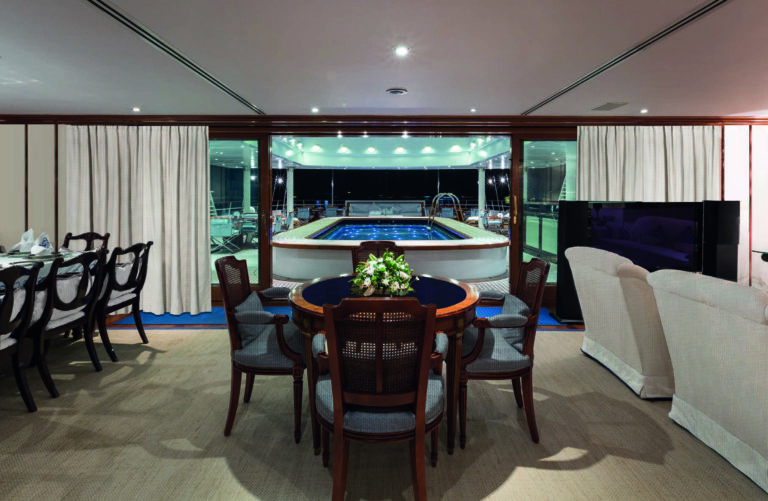 View At The Pool From The Saloon