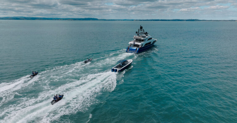 Yacht With Tenders And Jetskis