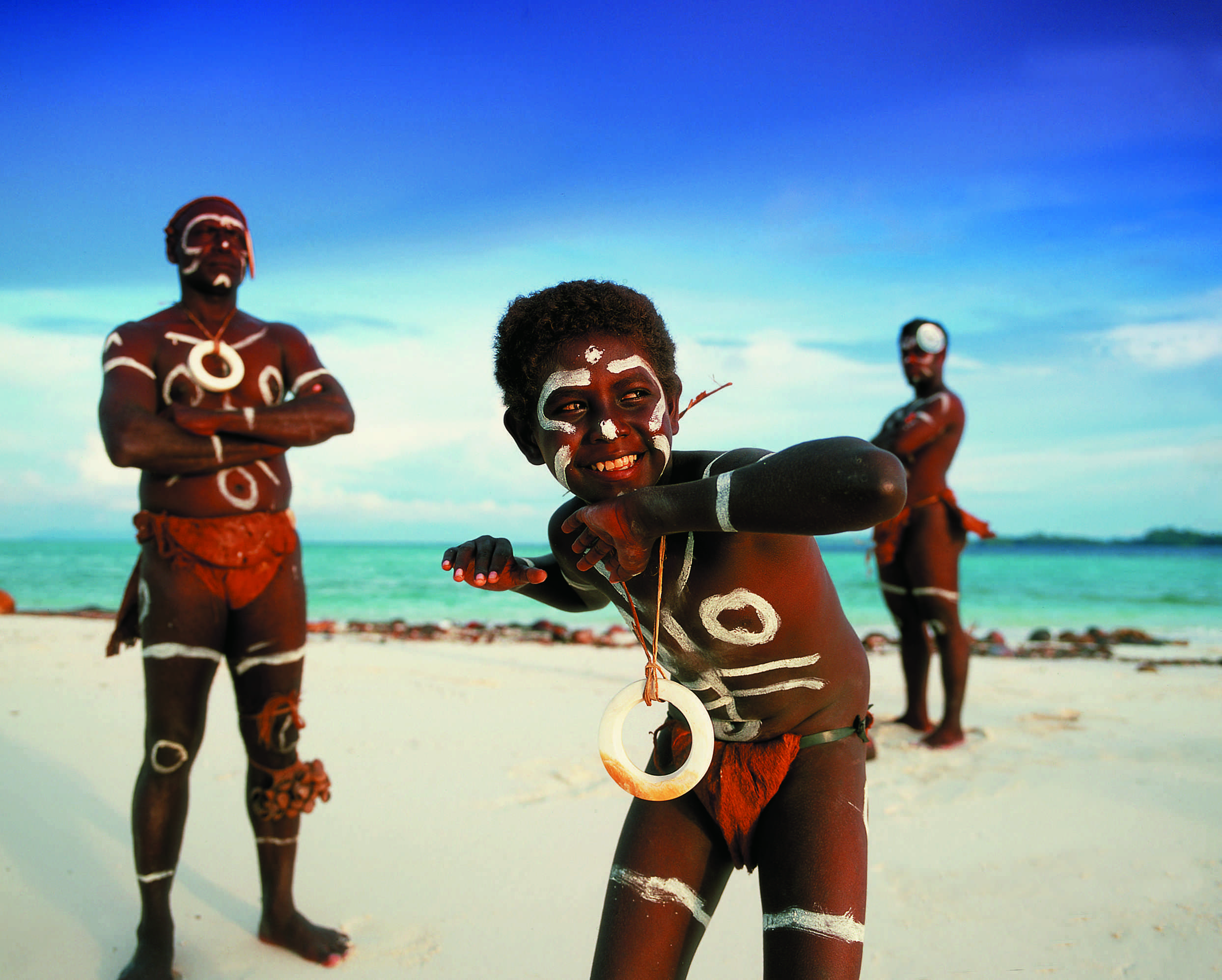 Traditional dancers with shell money – Malaita Province - Image credit to Kirkland Photography