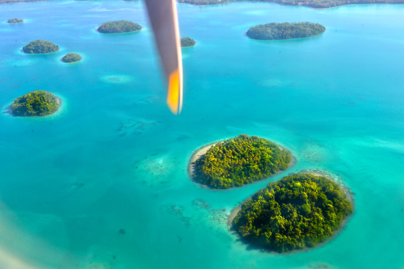Aerial view – Vona Vona Lagoon, Munda, Western Province - Photo credit to Solomon Islands Visitors Bureau (SIVB)