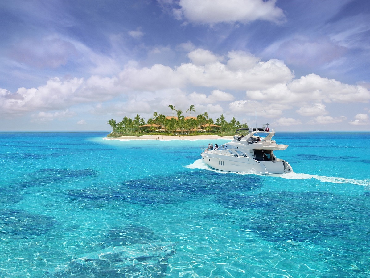 Yacht AMARULA SUN in the Bahamas Caribbean Bahamas paradise with yacht