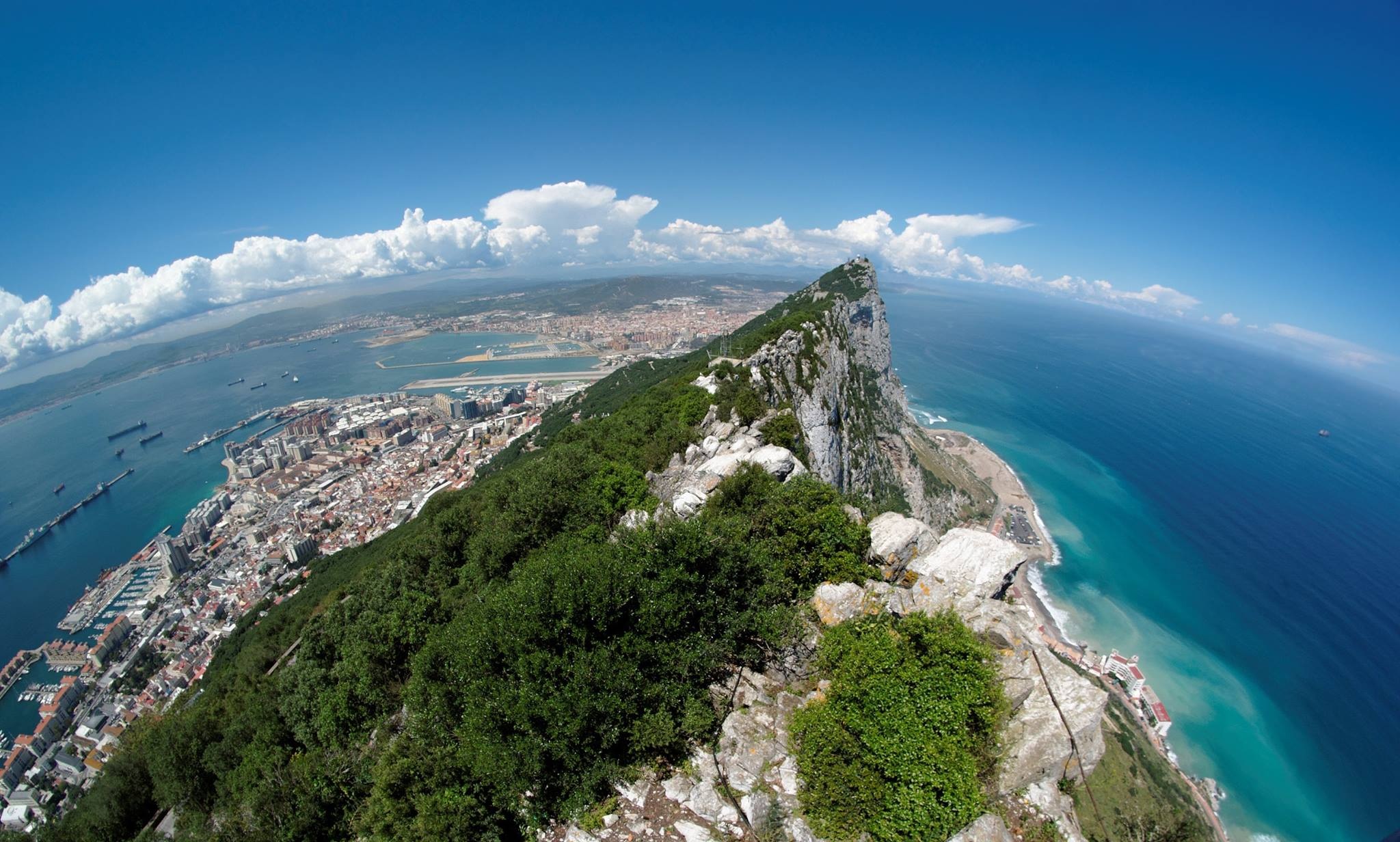 Gibraltar from above - Image credit to Gibraltar Tourism Board