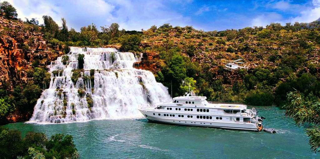 Luxury motor yacht True North in The Kimberleys, Western Australia