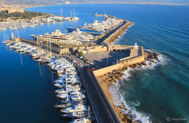 Port Vauban – a beautiful Antibes yacht charter destination – Photo credit to Vertige Photo