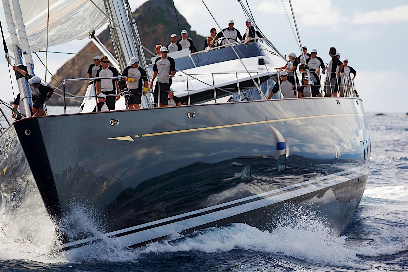 Sailing Yacht kokomo at the St Barts Bucket Regatta