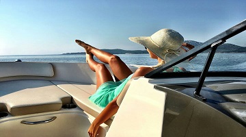 relax on a yacht