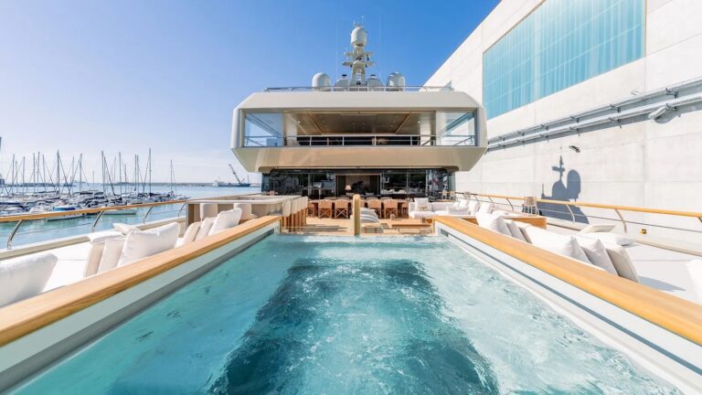 Swimming Pool Aboard The Admiral 72 Yacht GECO Designed By Armani
