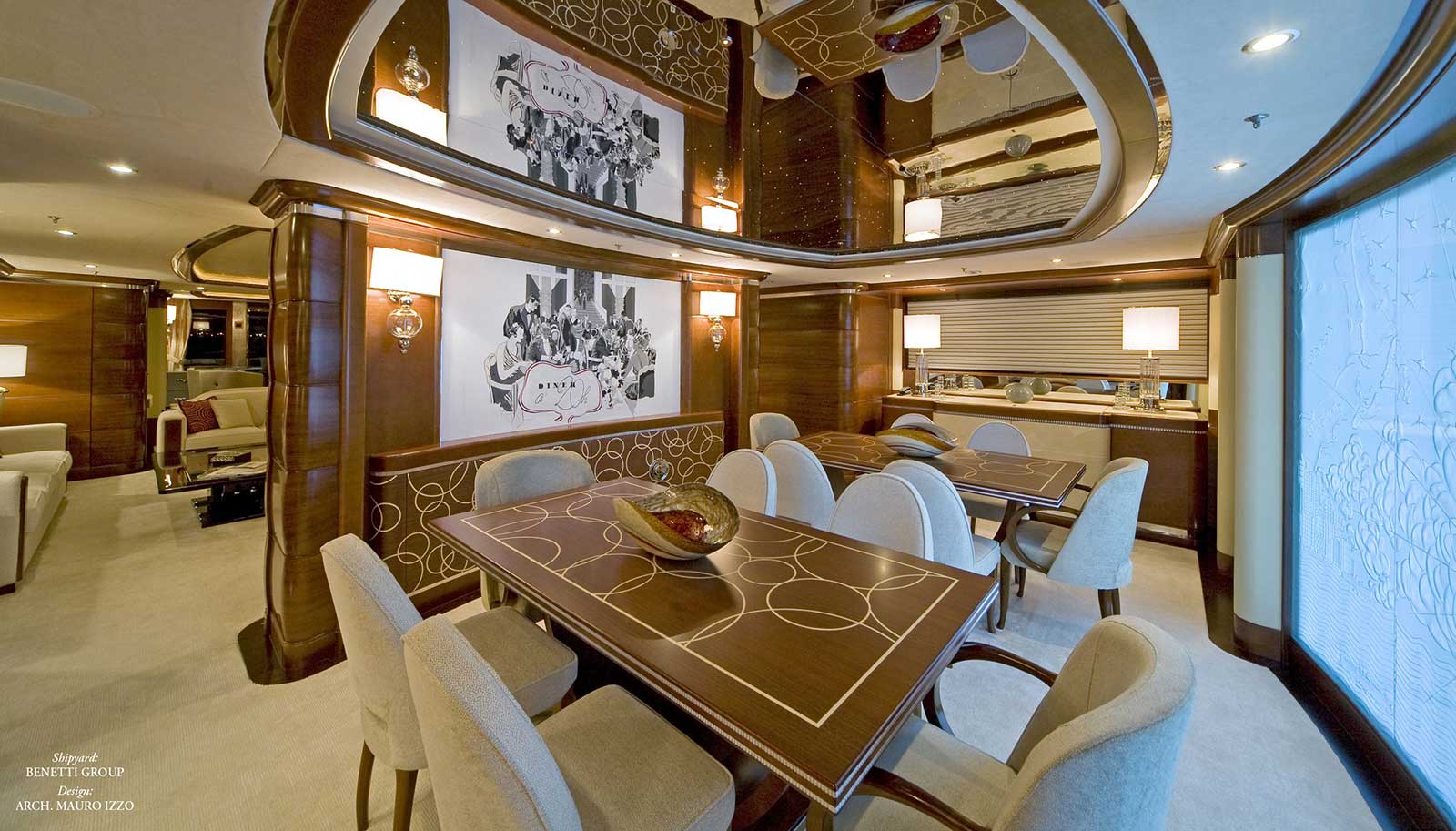 52m Benetti Custom Superyacht formal dining area.jpg