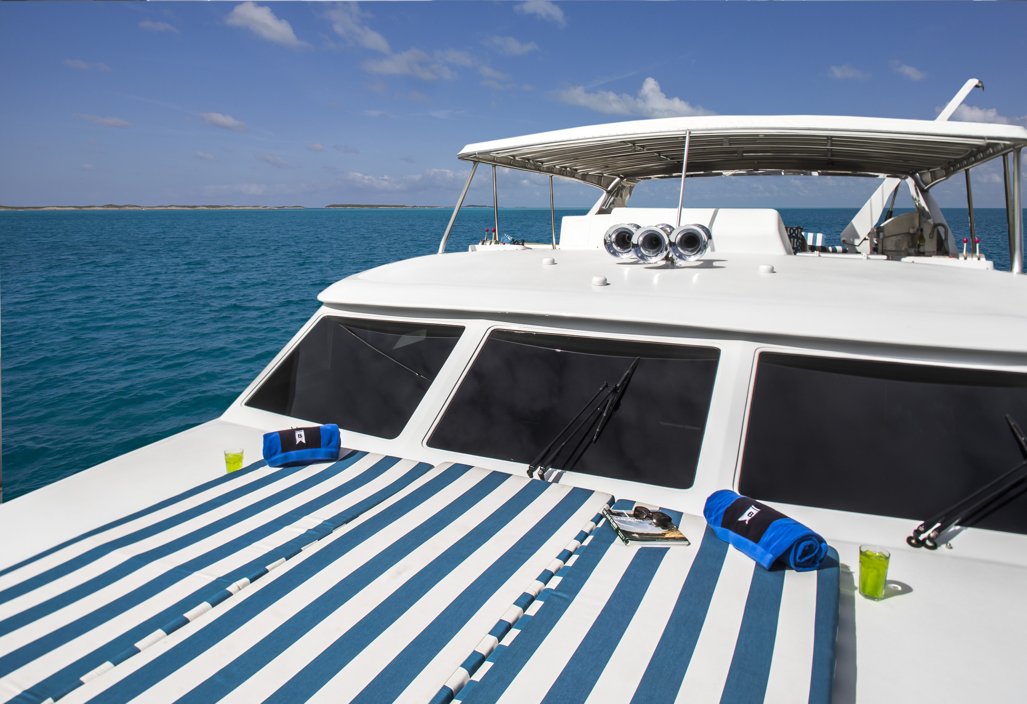 Broward Marine Yacht BREAKAWAY - Foredeck sunpads.jpg