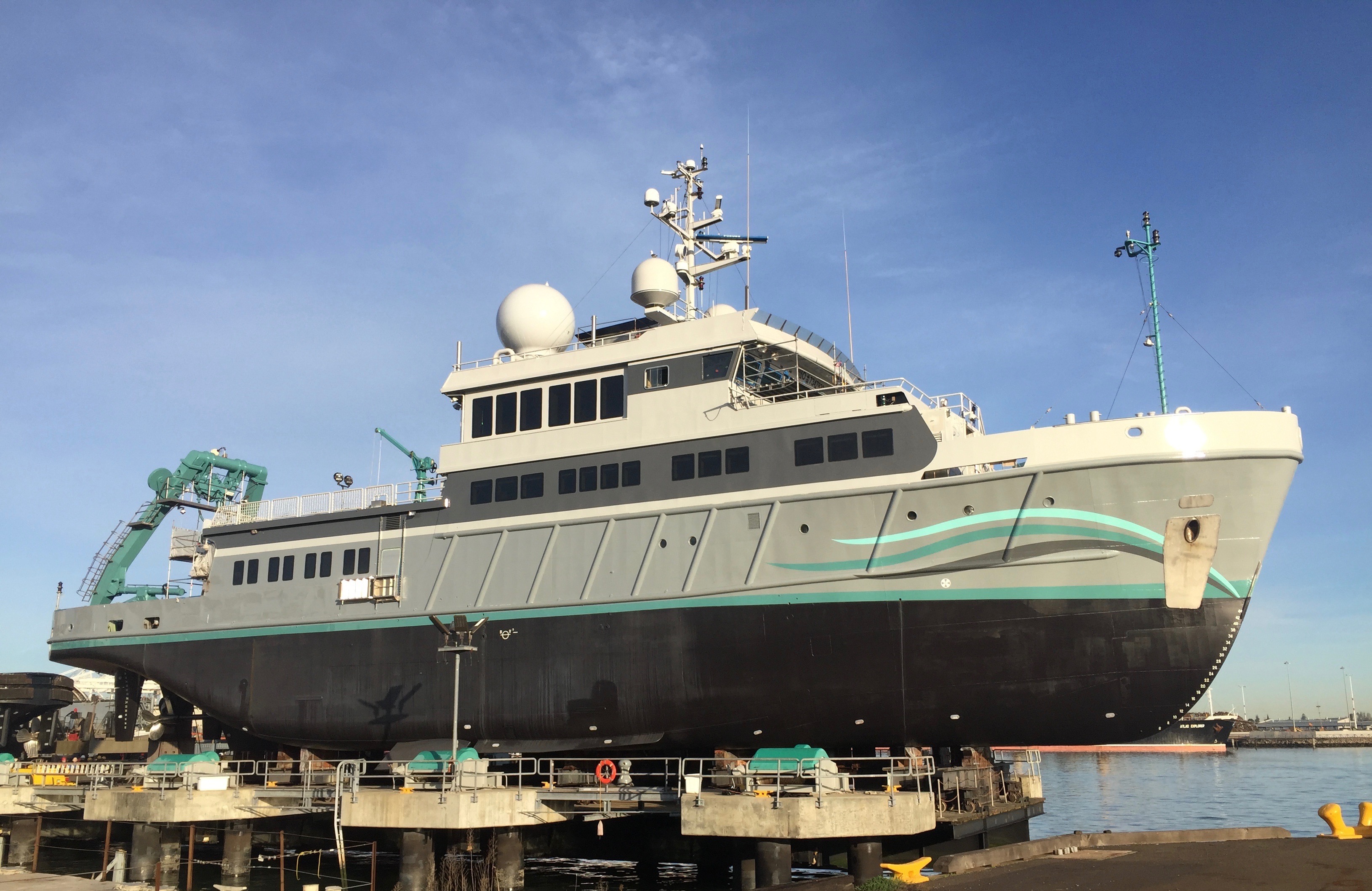 Explorer yacht launched after refit at Diverse Projects.jpg
